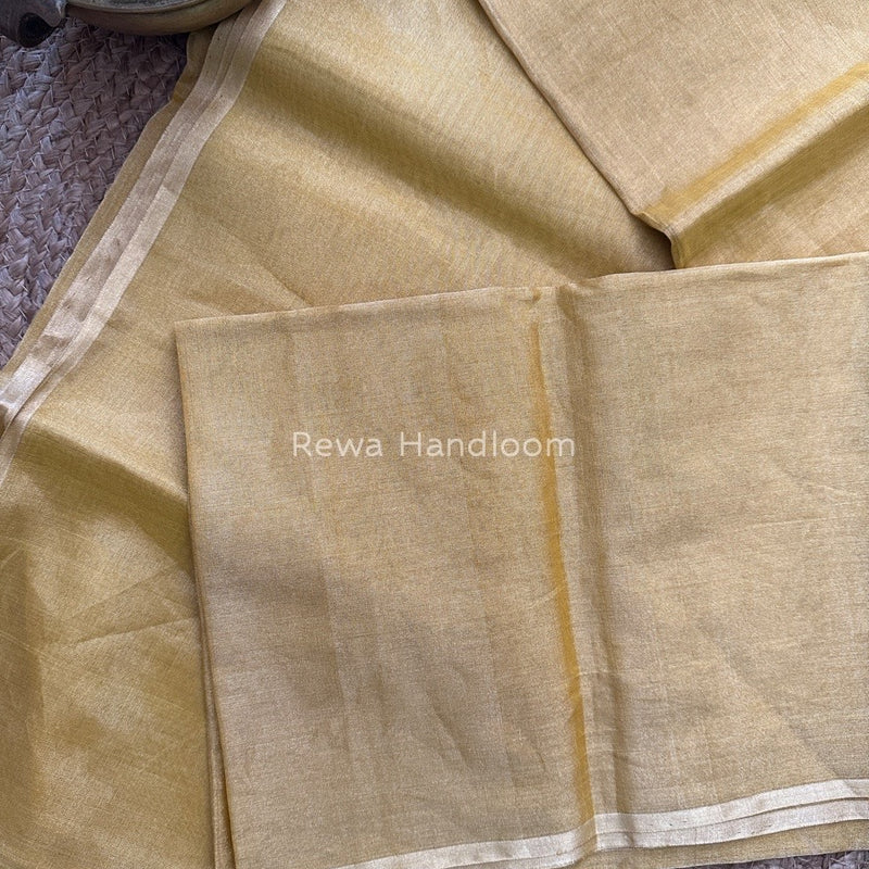 Maheshwari Yellow Tissue Saree TS013