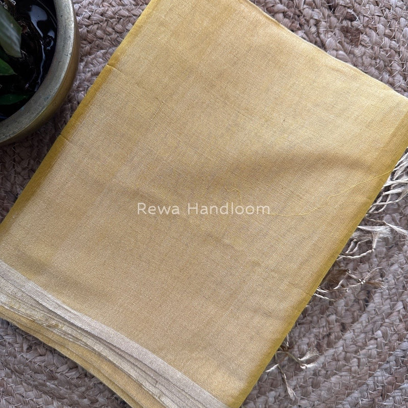 Maheshwari Yellow Tissue Saree TS08