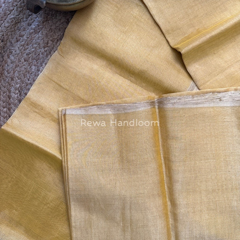 Maheshwari Yellow Tissue Saree TS08