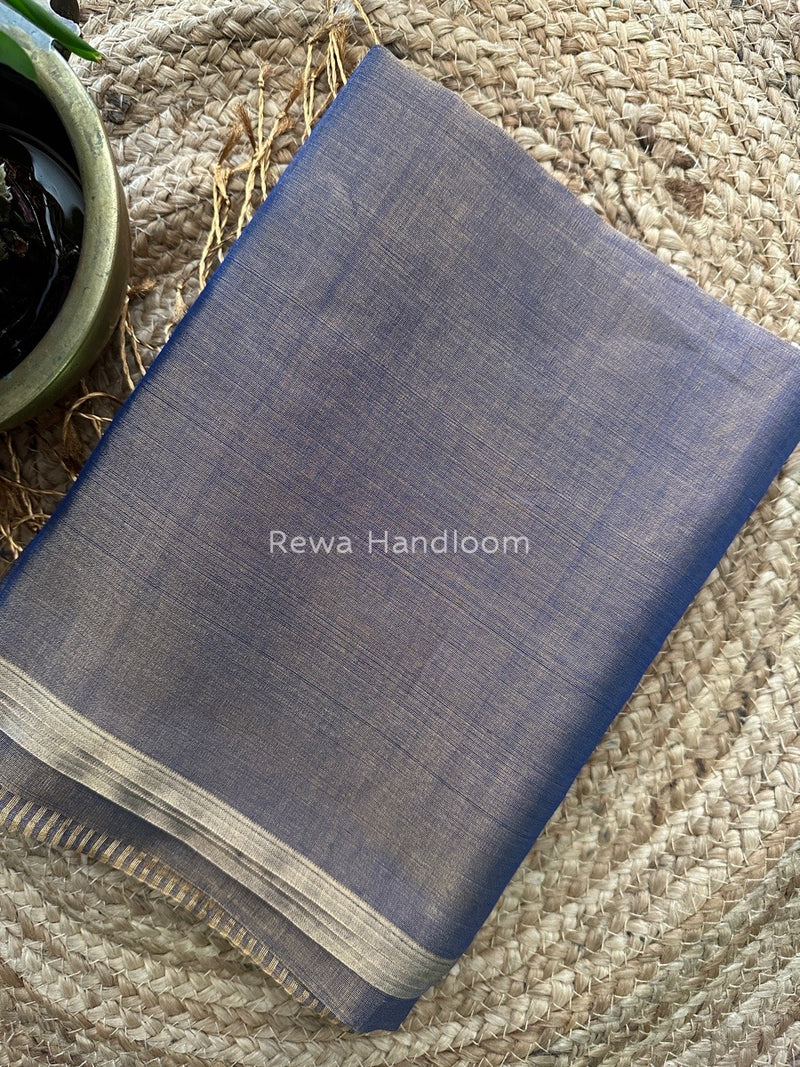 Maheshwari Blue Tissue Saree TS020