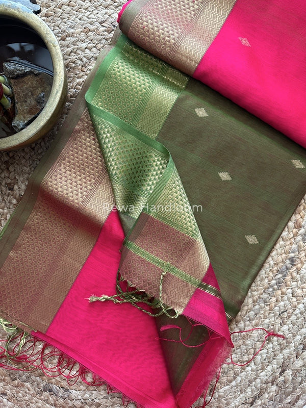 Zari Butti Maheshwari Saree