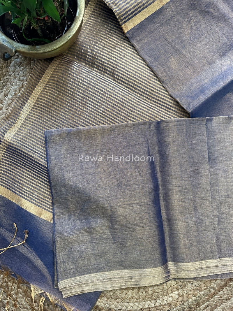 Maheshwari Blue Tissue Saree TS020