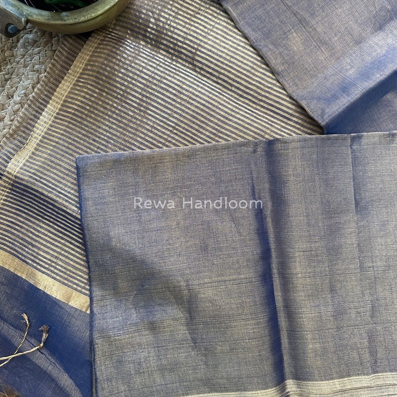 Maheshwari Blue Tissue Saree TS020