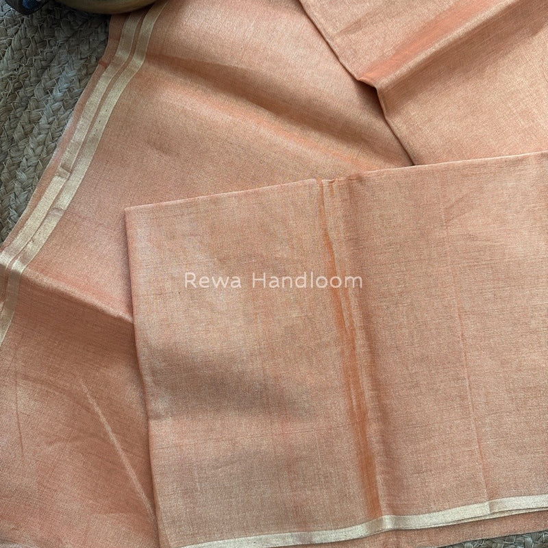 Maheshwari Peach Tissue Saree TS021