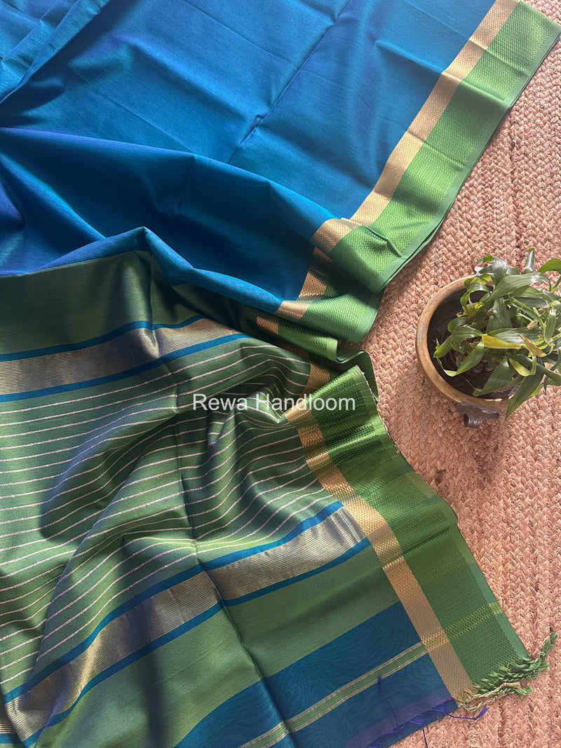 Maheshwari Morpankhi Resham Thread Border Saree RTS079
