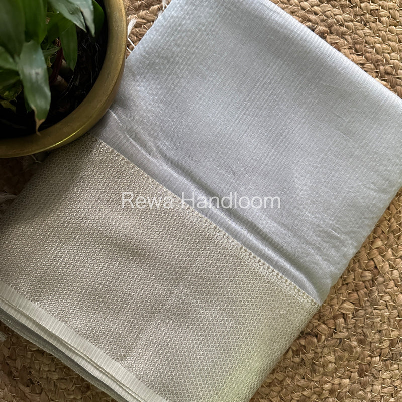 Maheshwari Silver Zari Saree