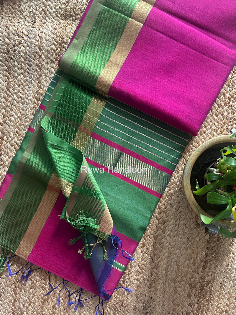 Maheshwari Resham Thread Border Saree