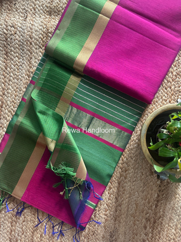 Maheshwari Resham Thread Border Saree