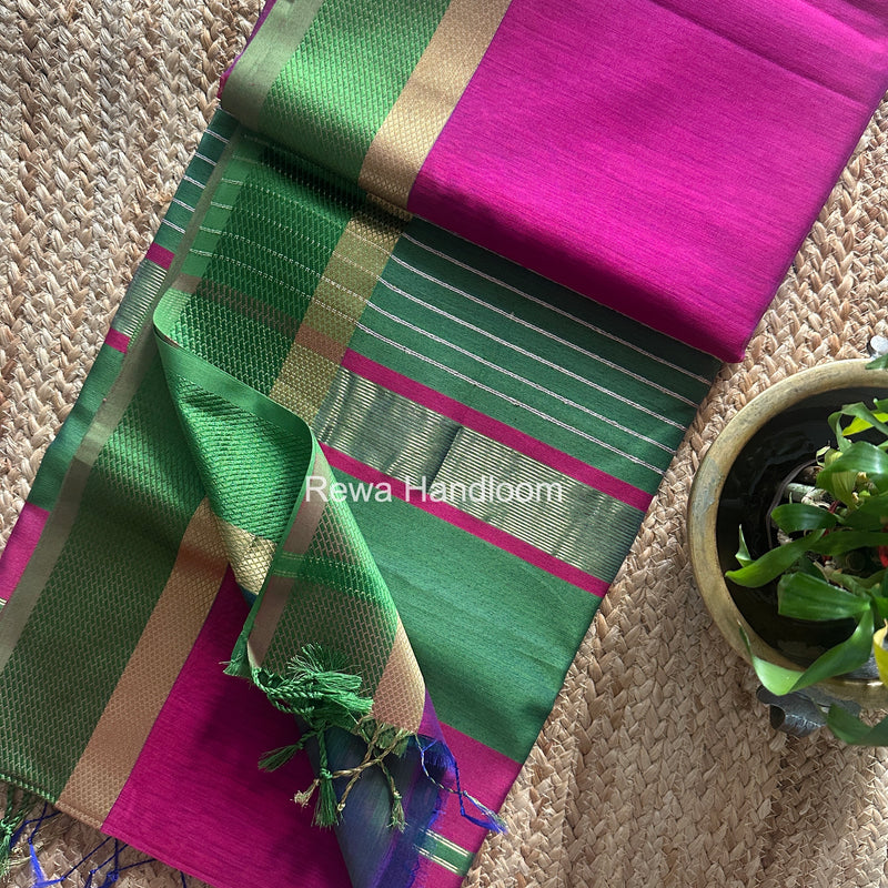 Maheshwari Resham Thread Border Saree