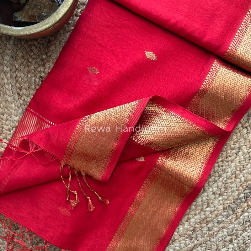Zari Butti Maheshwari Saree