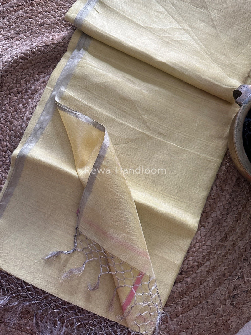 Maheshwari Silver Tissue Saree