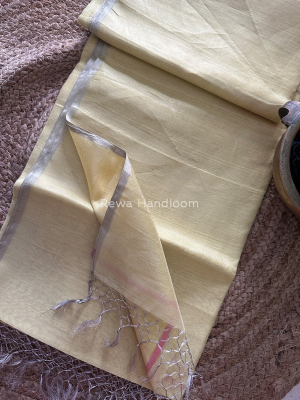 Maheshwari Silver Tissue Saree