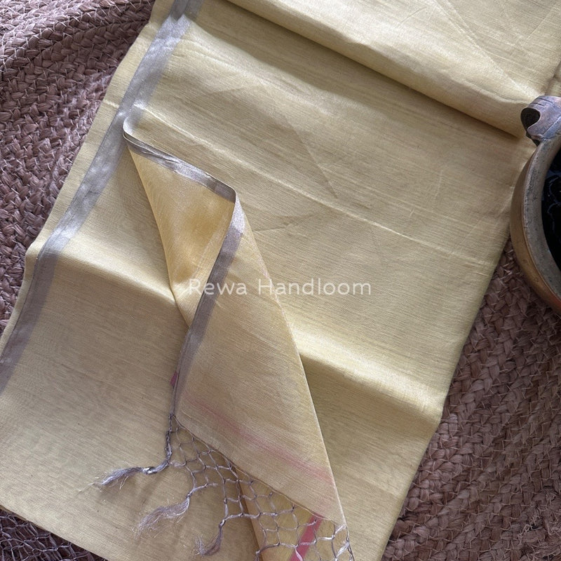 Maheshwari Silver Tissue Saree