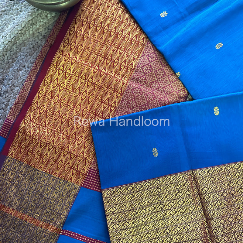 Maheshwari Rama Green Heavy Pallu Saree-RPS01