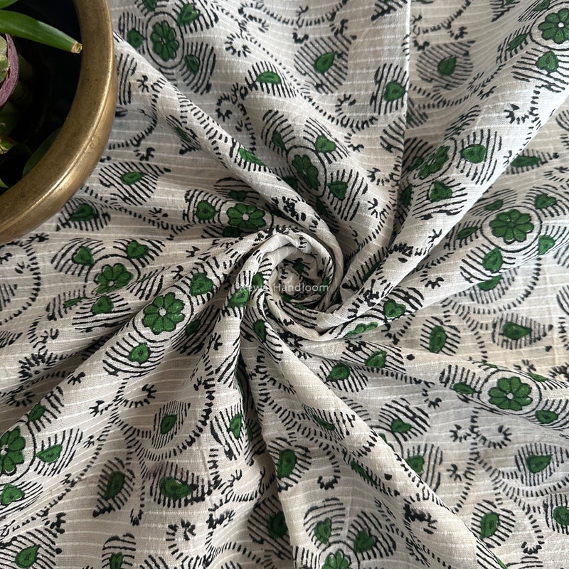 Cotton Handblock Print Fabric - 2.5 meter Cut