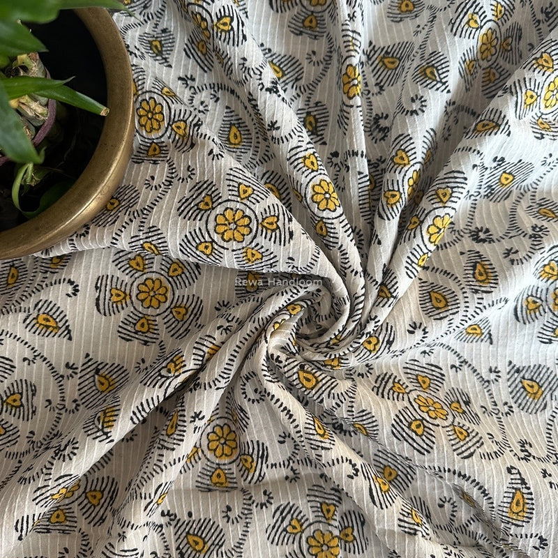 Cotton Handblock Print Fabric - 2.5 meter Cut - FAB08