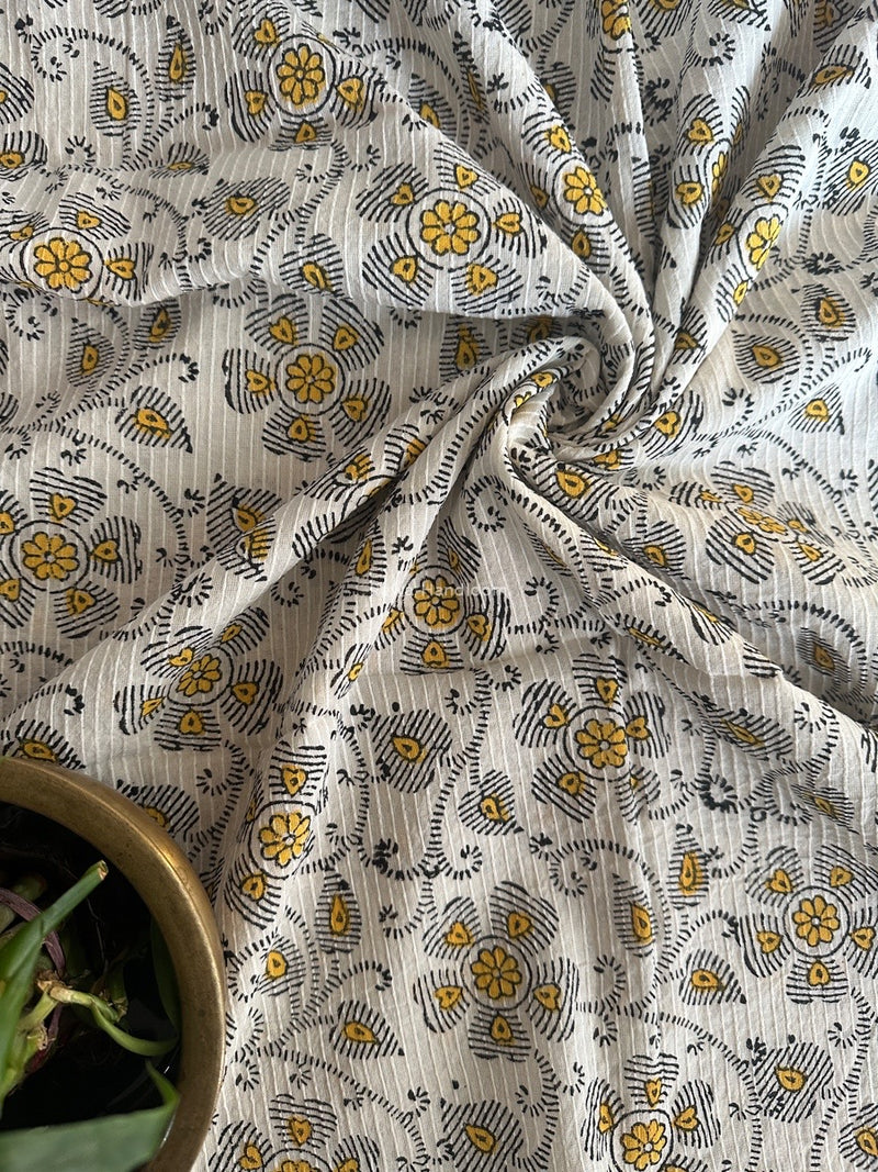 Cotton Handblock Print Fabric - 2.5 meter Cut - FAB08