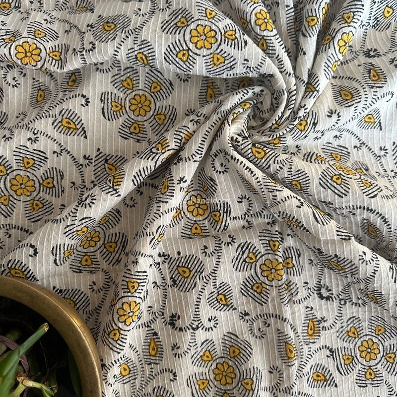 Cotton Handblock Print Fabric - 2.5 meter Cut - FAB08