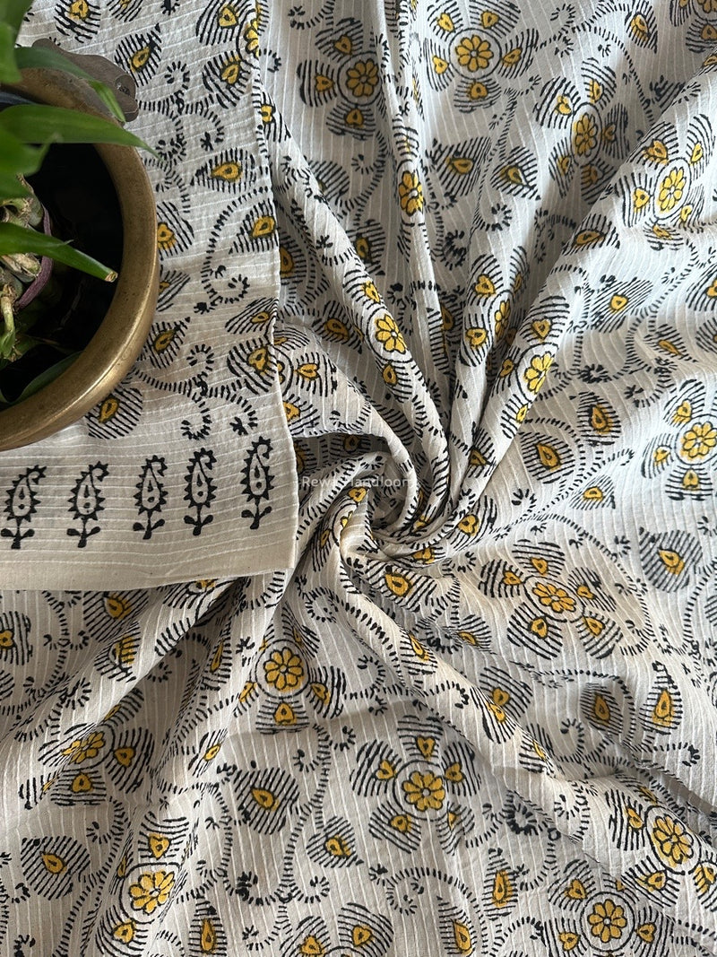 Cotton Handblock Print Fabric - 2.5 meter Cut - FAB08