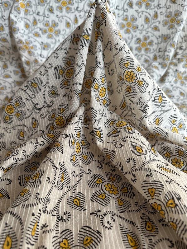 Cotton Handblock Print Fabric - 2.5 meter Cut
