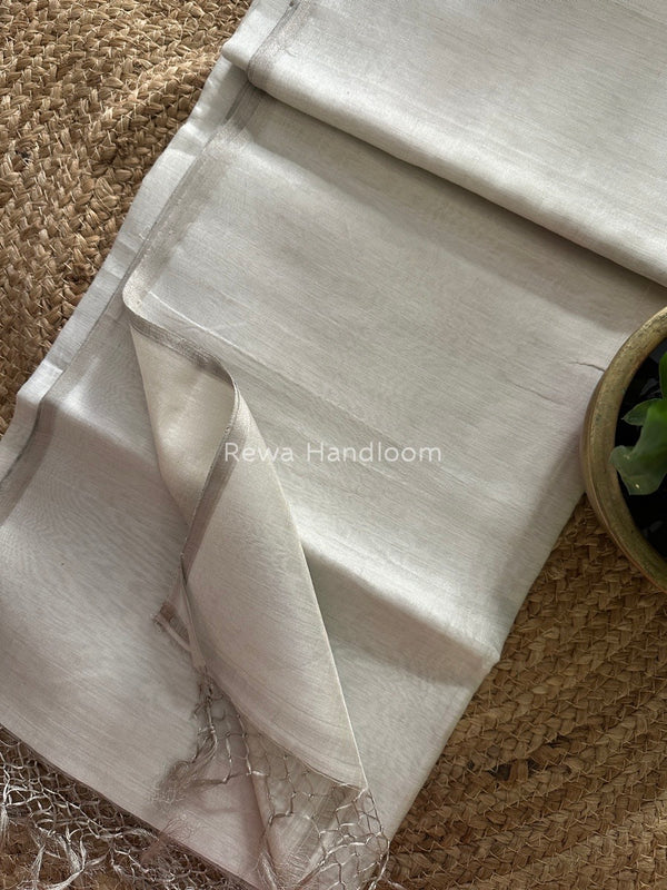 Maheshwari Silver Tissue Saree