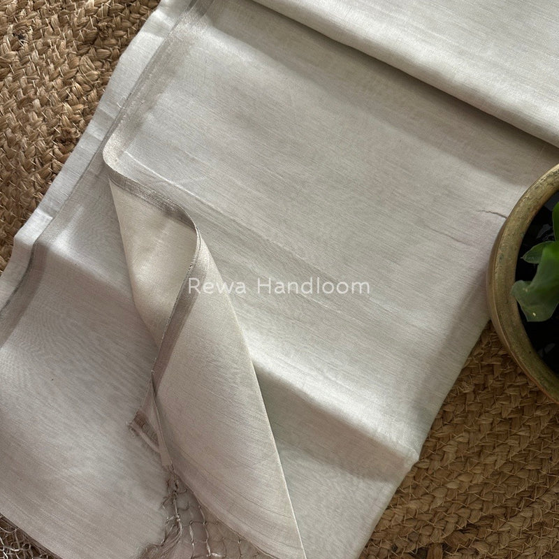 Maheshwari Silver Tissue Saree