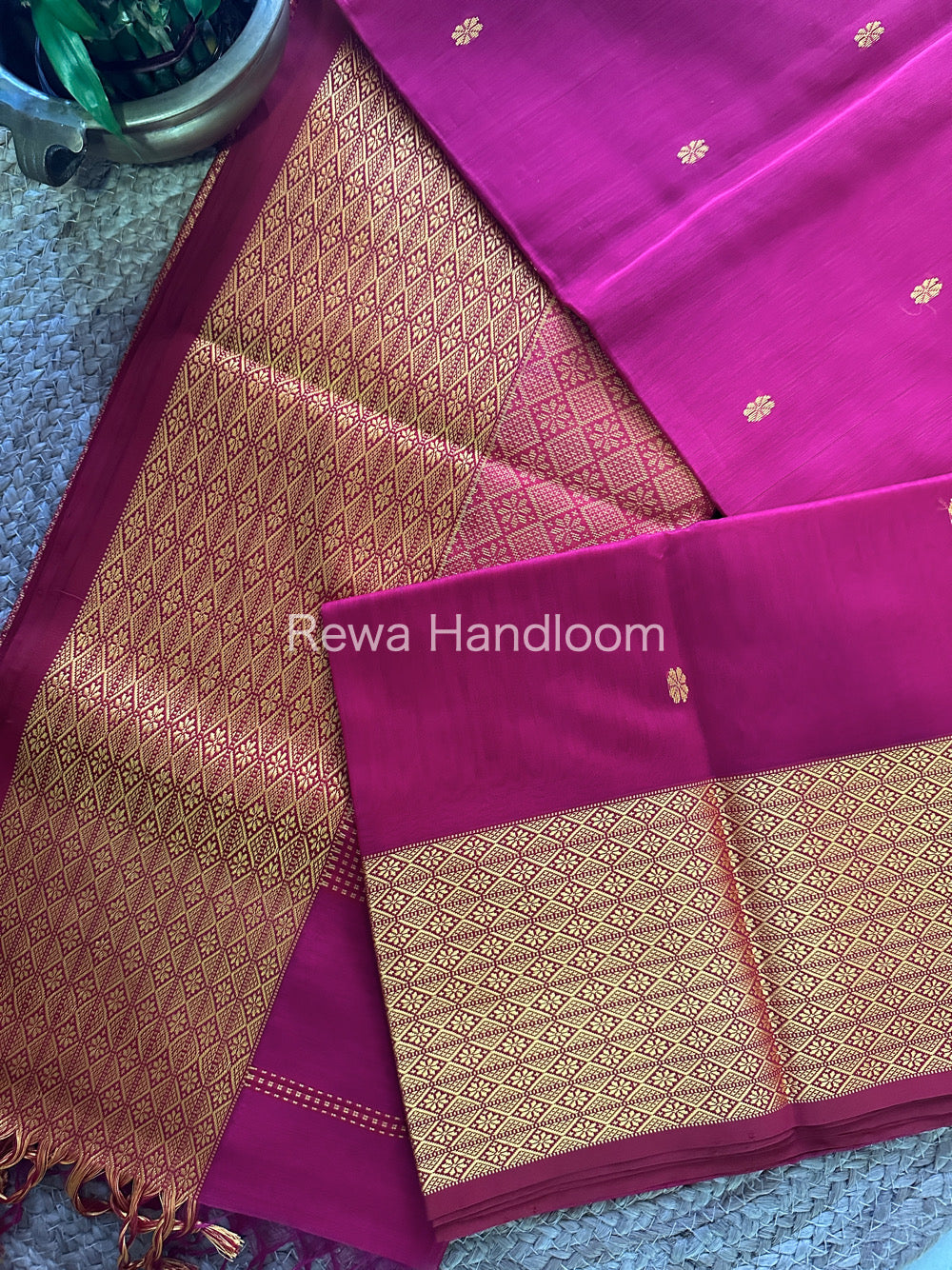 Maheshwari Rani Pink Heavy Pallu Saree-RPS04