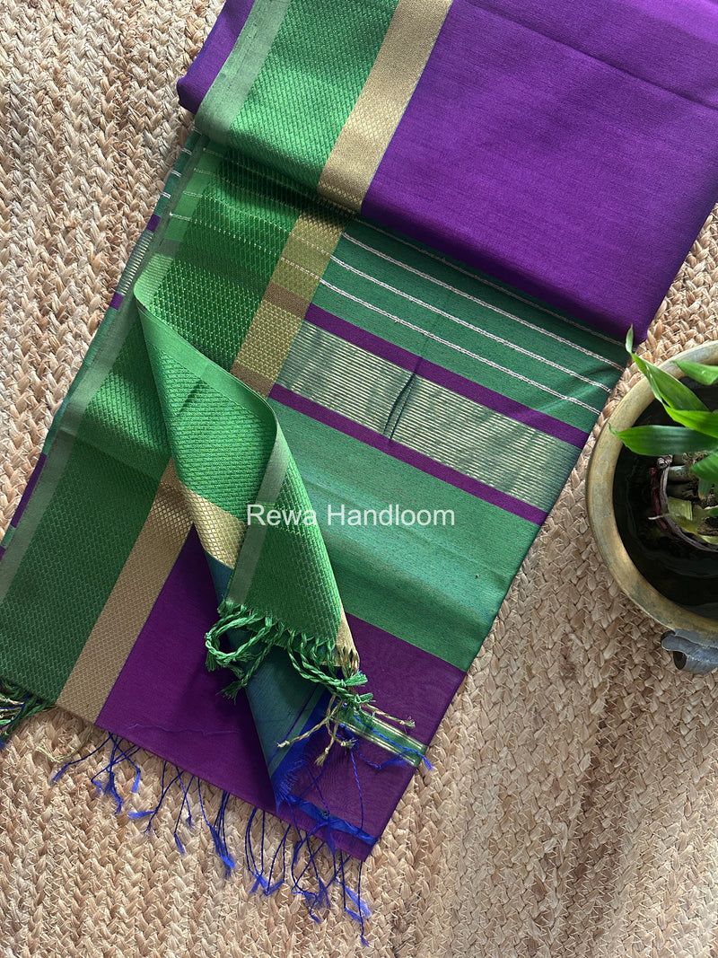 Maheshwari Resham Thread Border Saree