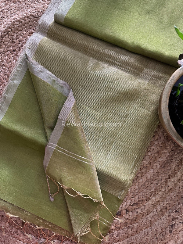 Maheshwari Silver Tissue Saree