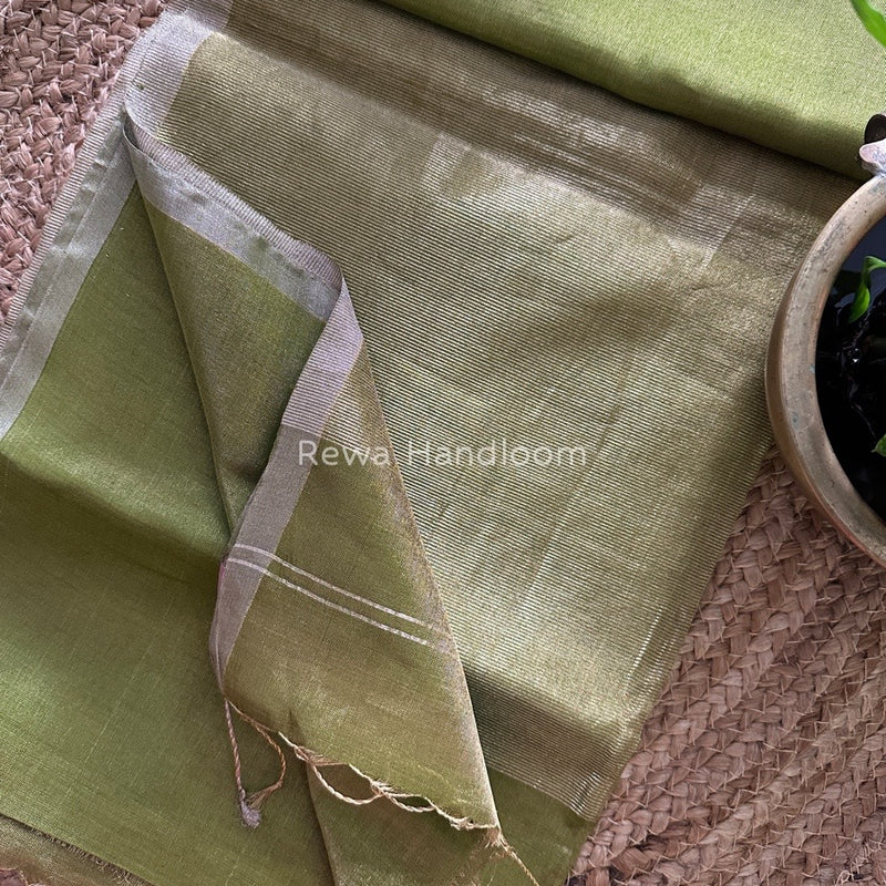 Maheshwari Silver Tissue Saree