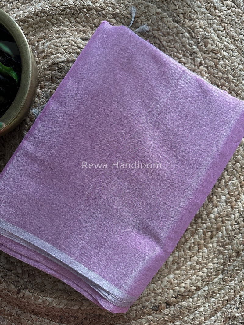 Maheshwari Baby Pink Silver Tissue Saree TSS02