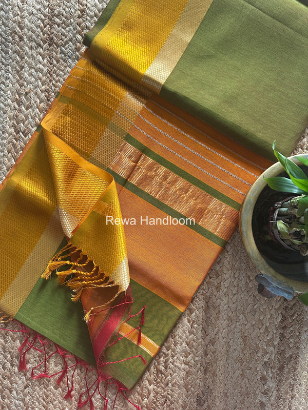 Maheshwari Resham Thread Border Saree
