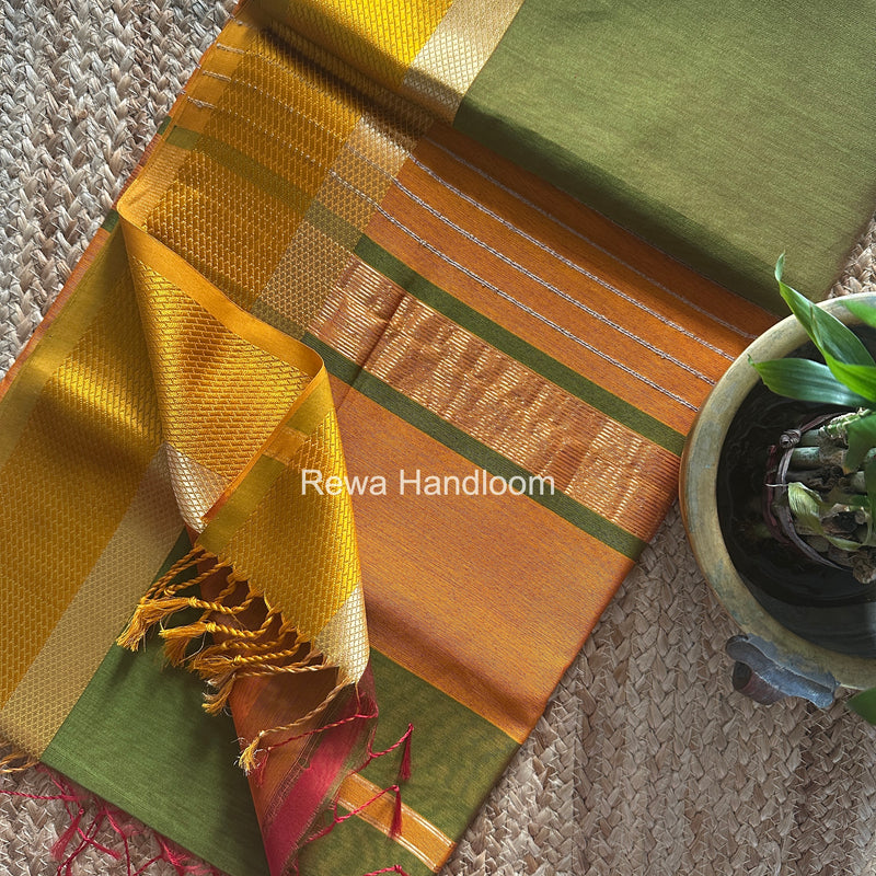 Maheshwari Resham Thread Border Saree
