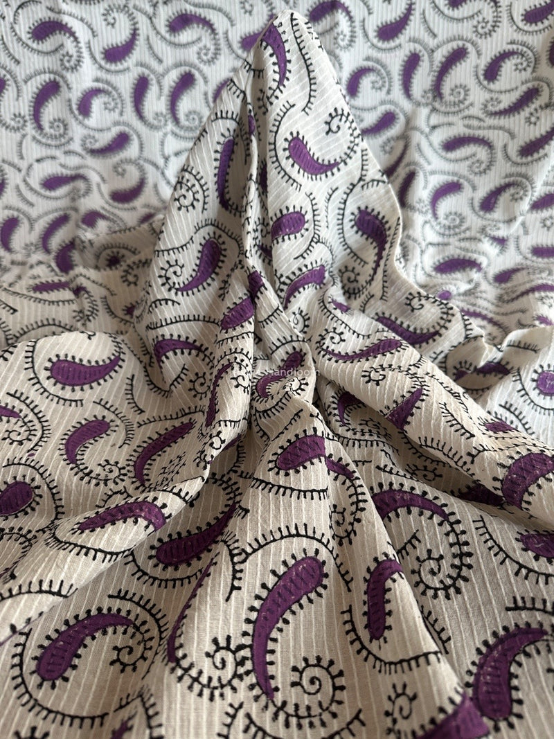 Cotton Handblock Print Fabric - 2.5 meter Cut