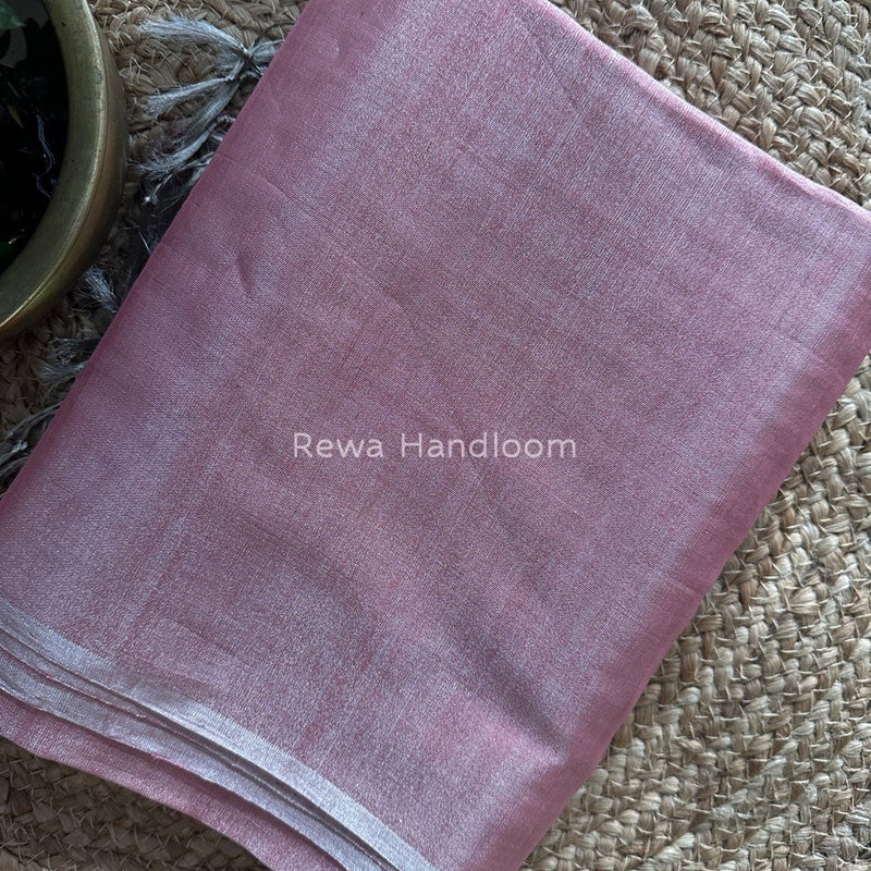 Maheshwari Baby Pink Silver Tissue Saree TSS013