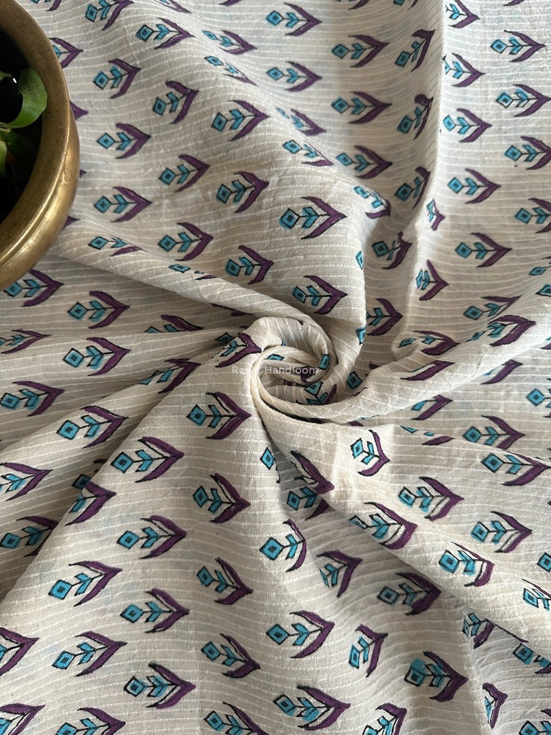 Cotton Handblock Print Fabric - 2.5 meter Cut