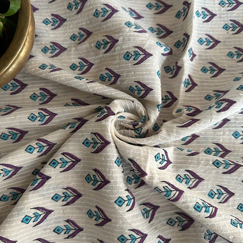Cotton Handblock Print Fabric - 2.5 meter Cut
