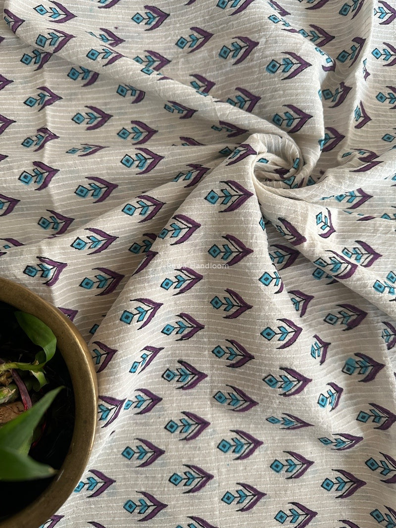 Cotton Handblock Print Fabric - 2.5 meter Cut - FAB010