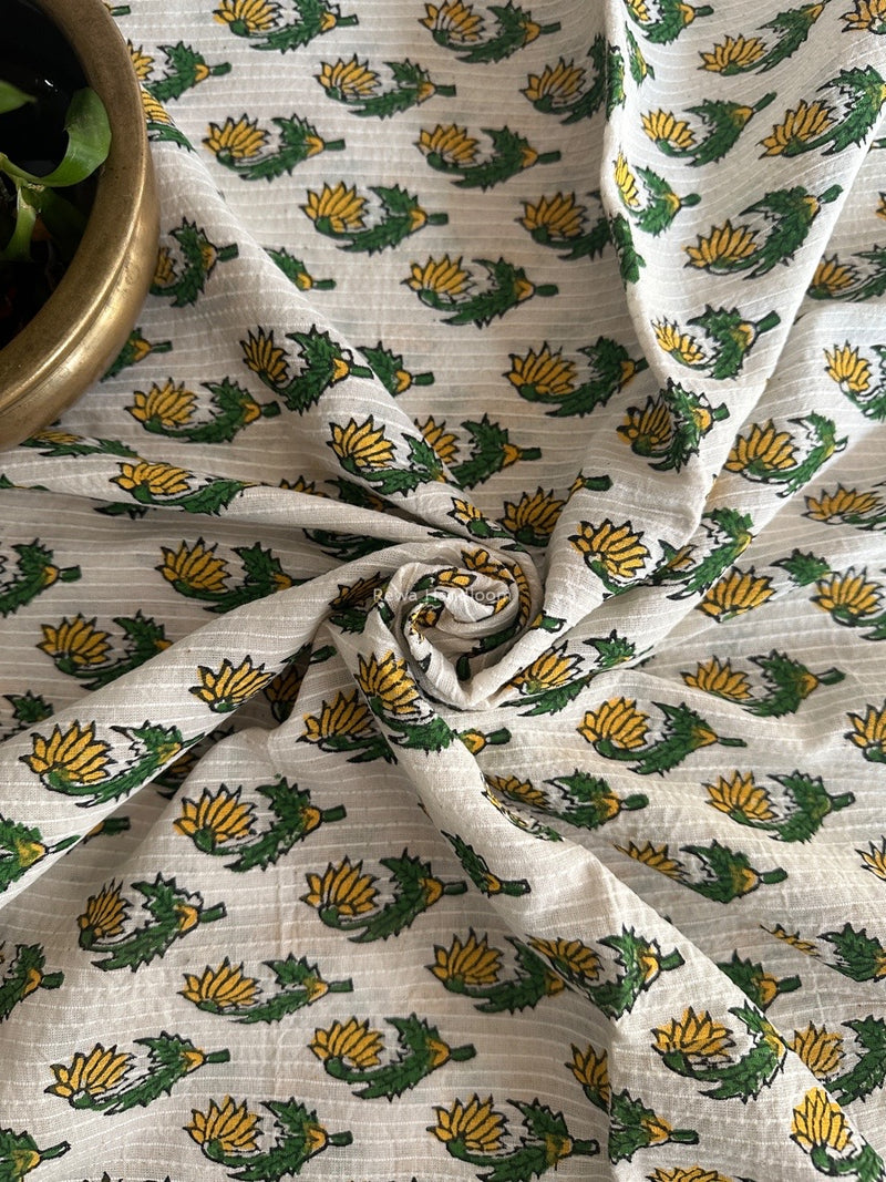 Cotton Handblock Print Fabric - 2.5 meter Cut - FAB07