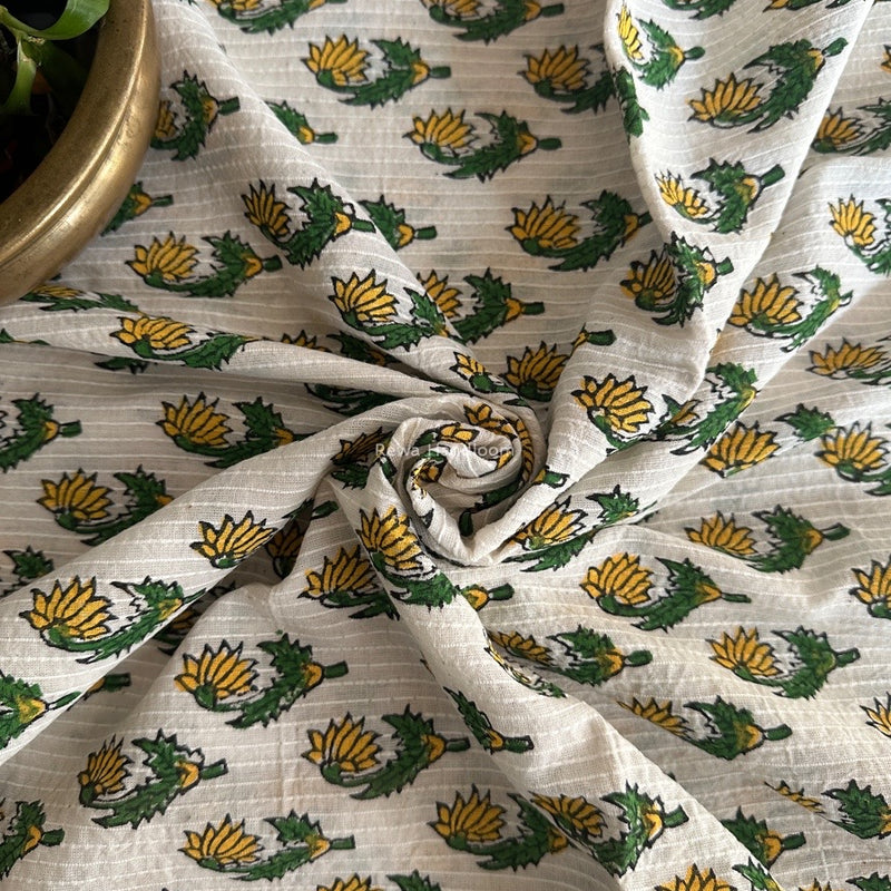 Cotton Handblock Print Fabric - 2.5 meter Cut - FAB07
