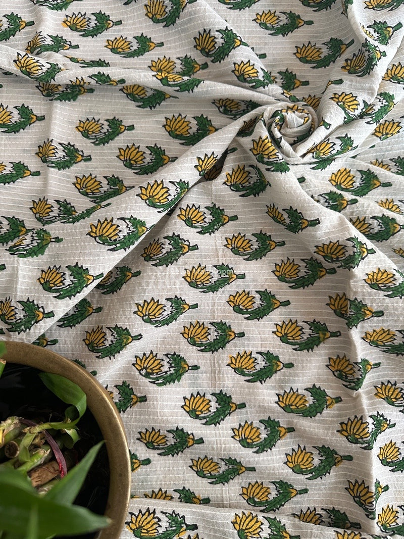 Cotton Handblock Print Fabric - 2.5 meter Cut - FAB07