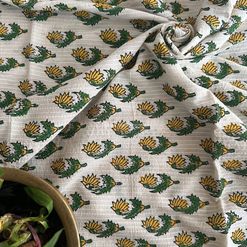 Cotton Handblock Print Fabric - 2.5 meter Cut - FAB07