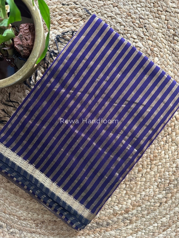 Maheshwari Purple Tissue Silk Saree TZLS014