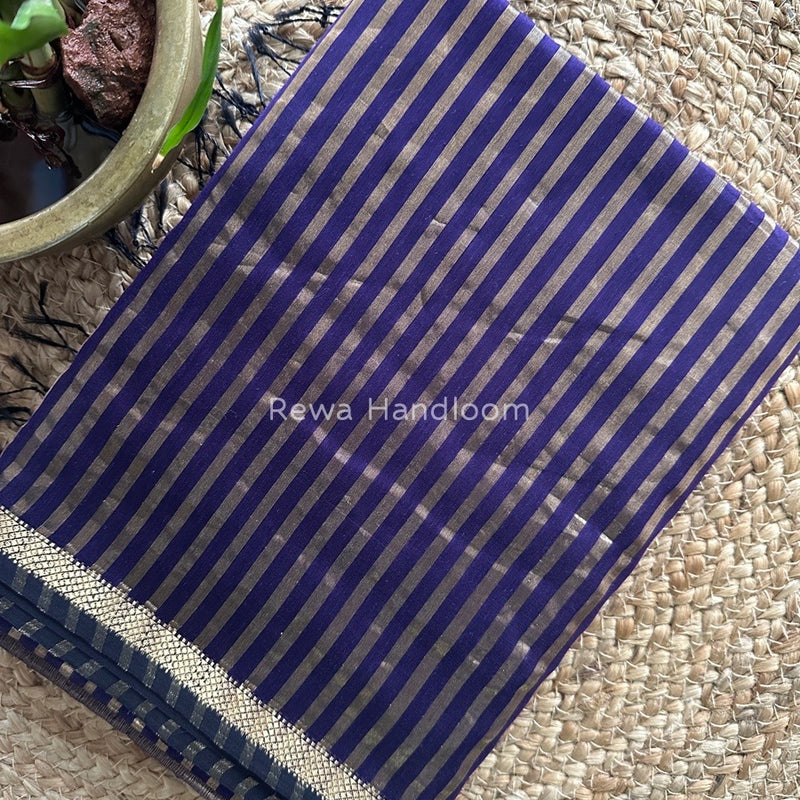 Maheshwari Purple Tissue Silk Saree TZLS014