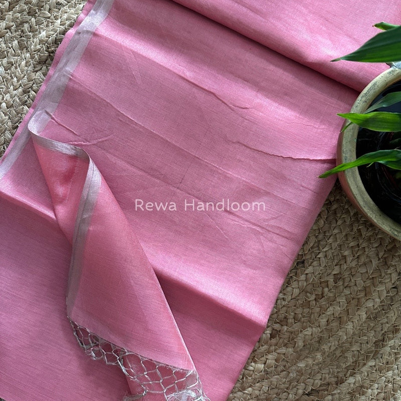 Maheshwari Silver Tissue Saree