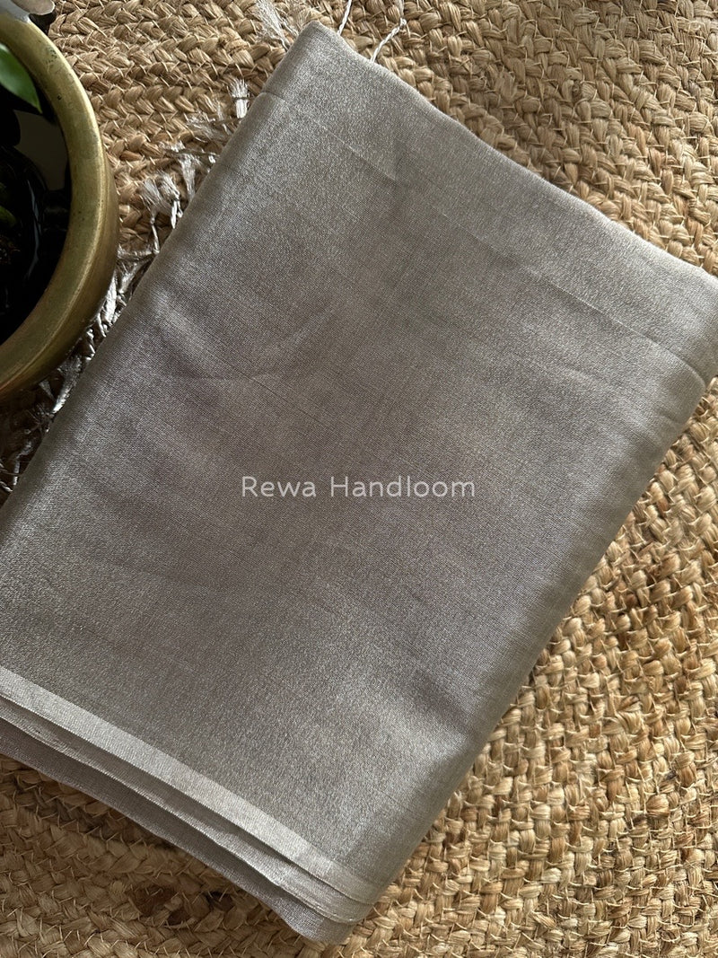 Maheshwari Beige Silver Tissue Saree TSS09