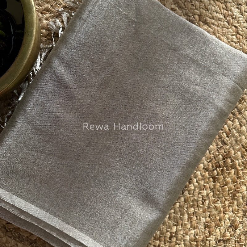 Maheshwari Beige Silver Tissue Saree TSS09