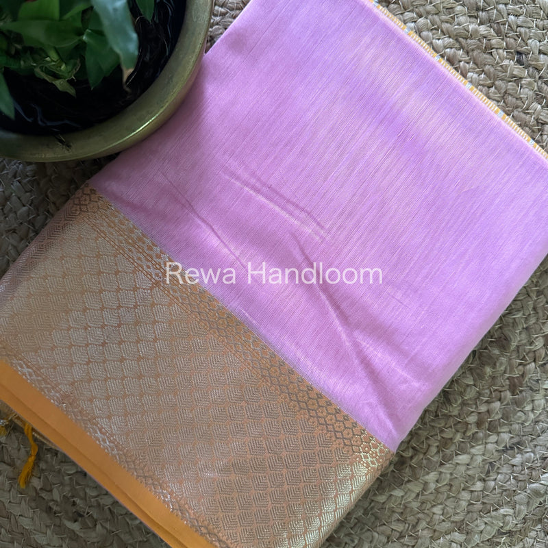 Maheshwari Silver Zari Saree