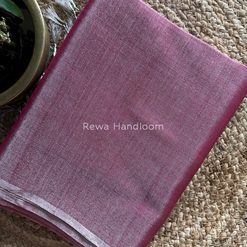 Maheshwari Rani Pink Silver Tissue Saree TSS08