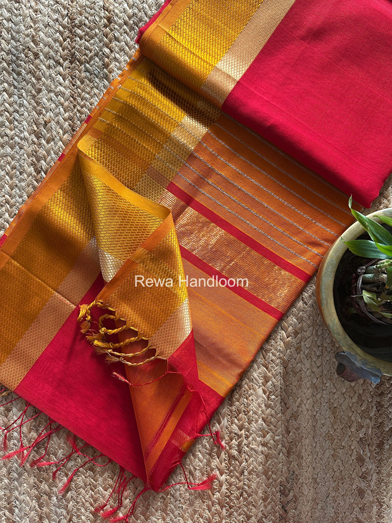 Maheshwari Resham Thread Border Saree